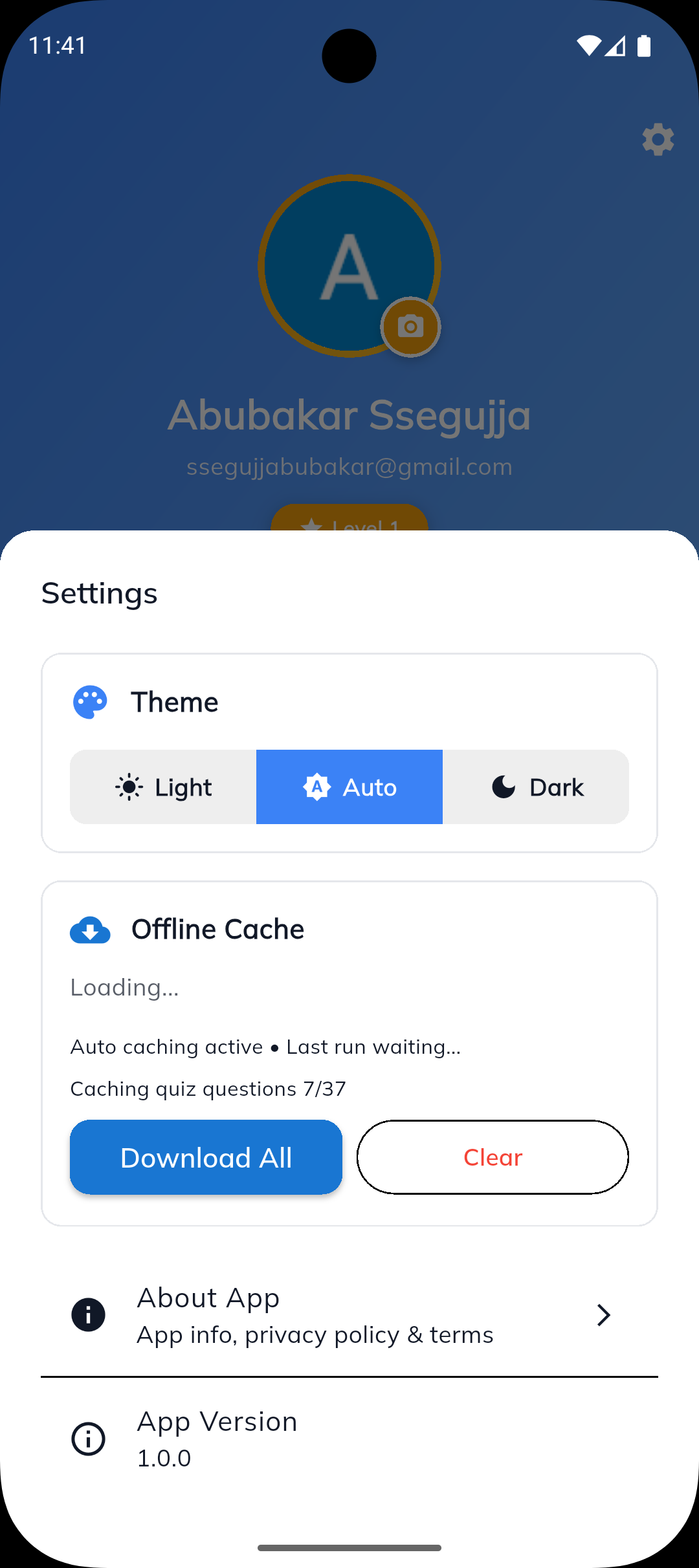 App Settings